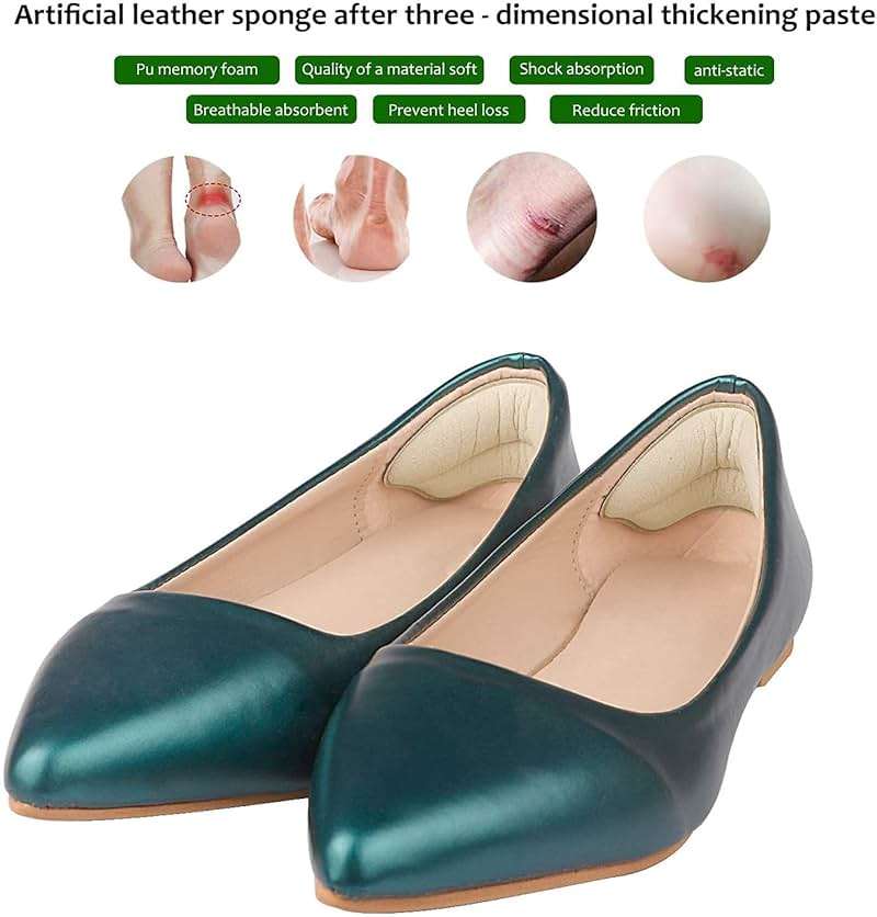 Heel Grips Liner Cushions Inserts for Loose Shoes, Heel Pads Snugs for Shoe Too Big Men Women, Filler Improved Shoe Fit and Comfort, Stop Heel Slip and Blister (4 Pairs) (Pale Apricot+Black) - Image 5
