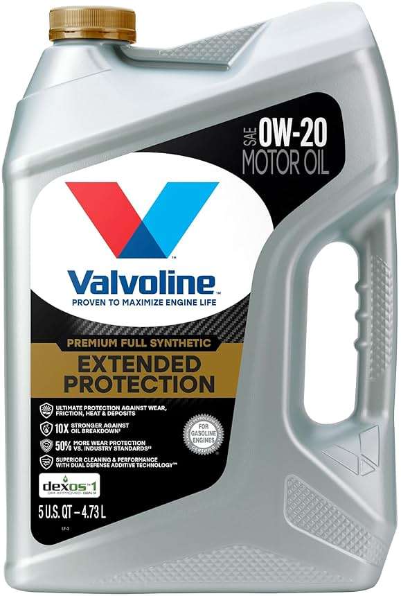 Valvoline Extended Protection Full Synthetic Motor Oil SAE 0W-20 5 QT - Image 1