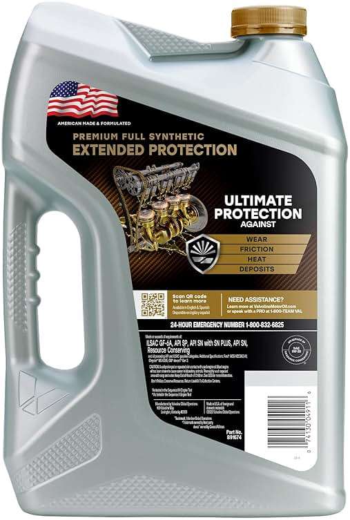 Valvoline Extended Protection Full Synthetic Motor Oil SAE 0W-20 5 QT - Image 2