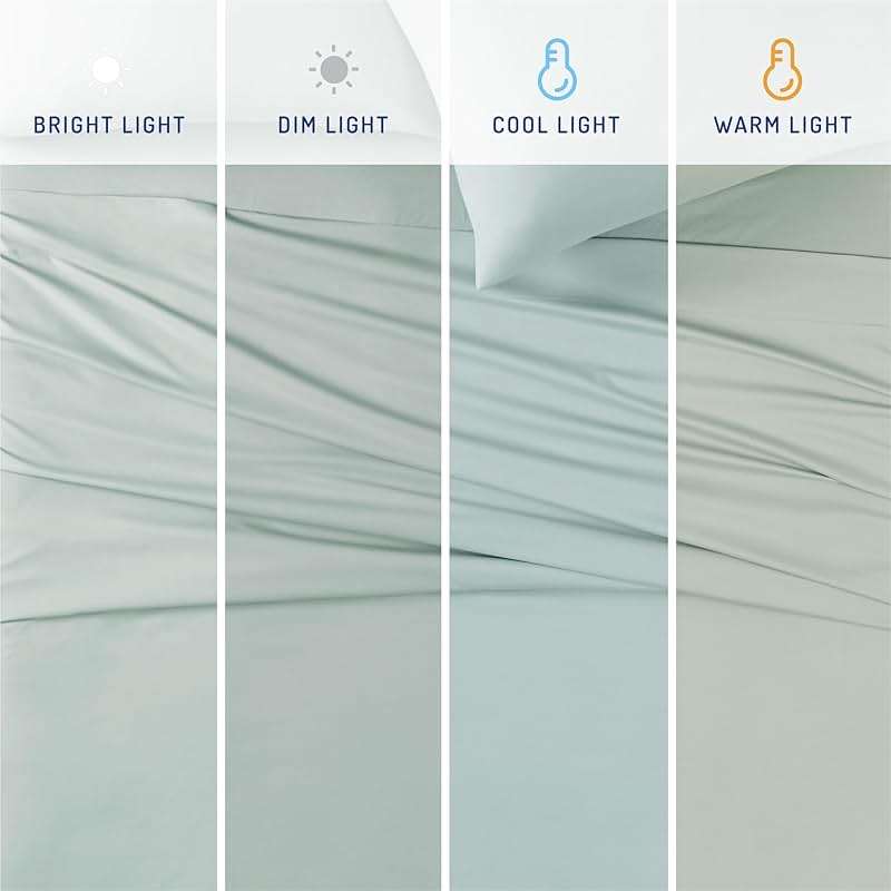 Degrees of Comfort Coolmax® Cooling Bed Sheets Queen Size for Hot Sleepers, Moisture Wicking Sheet Set for Night Sweats, Deep Pocket, Ultra Soft, Cozy for All Seasons, Aqua 4 Pieces - Image 3