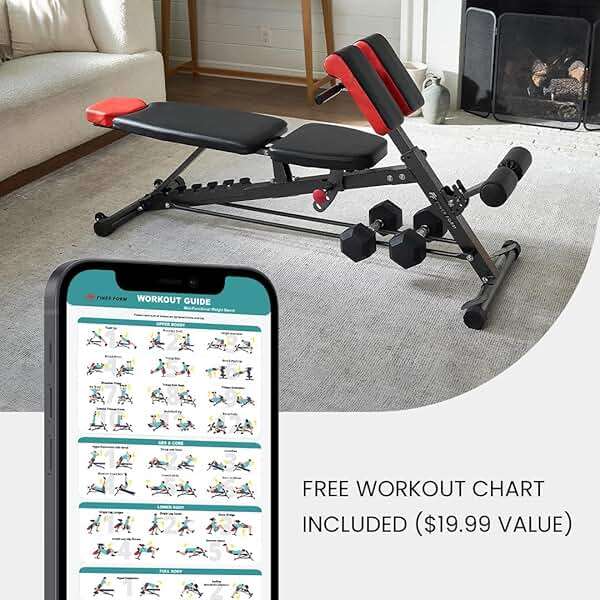 Finer Form Multi-Functional FID Weight Bench for Full All-in-One Body Workout – Hyper Back Extension, Roman Chair, Adjustable Ab Sit up Bench, Incline Decline Bench, Flat Bench - Image 8