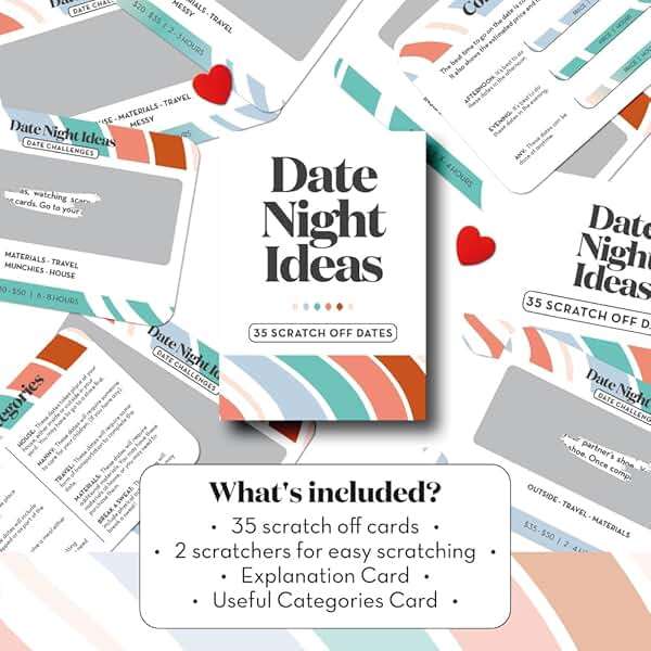 35 Scratch Off Date Night Ideas, Couples Gifts for Him, Her, Girlfriend, Boyfriend, Wife or Husband - Women or Men Anniversary Card Game, Engagement Gifts for Couples, Bridal Shower, Wedding, Birthday - Image 6
