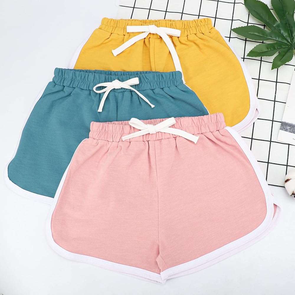 BOOPH 3Pc Girls Athletic Shorts Active Running Dolphin Shorts - Image 6
