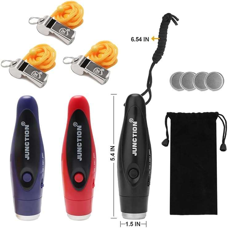 Electronic Whistle, 3 Pack Handheld Electronic Whistles Electric Whistle with Lanyard Three Tone Distinct High Volume Outdoor Sport Whistle for Coaches, Referees, P.E. Teacher - Image 7