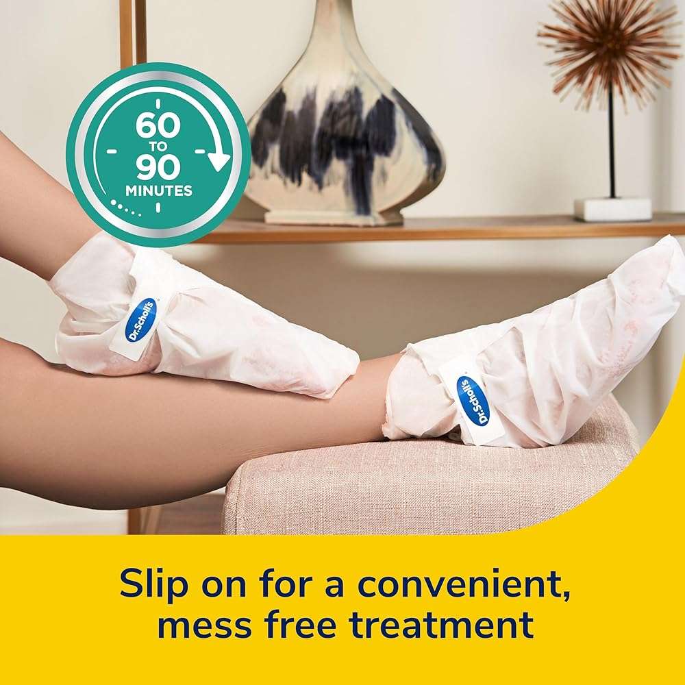 Dr. Scholl's Rough, Dry Skin Ultra Exfoliating Foot Peeling Mask, 3 Pairs Moisturizing Socks Gently Peels and Softens, with Urea, Dry Skin Callus Remover for Feet - Image 5
