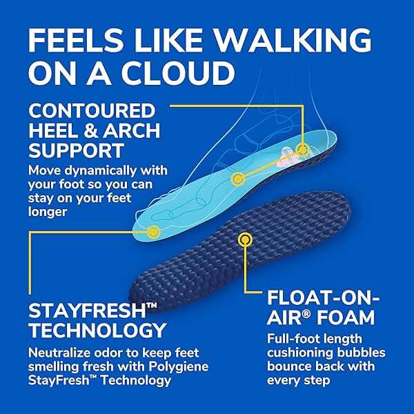 Dr. Scholl's Float-On-Air Comfort Insoles, Men, 1 Pair, Full Length - Image 5
