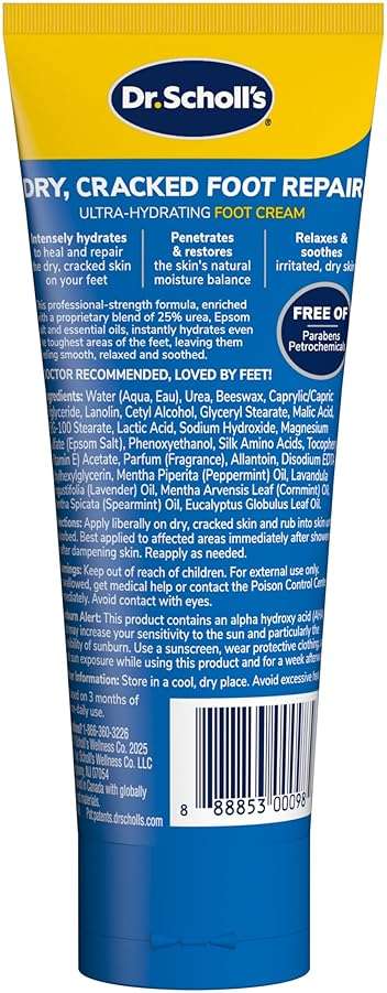 Dr. Scholl's Dry, Cracked Foot Repair Ultra-Hydrating Foot Cream Moisturizer, 3.5 oz, Skin Care Foot Lotion with 25% Urea for Dry Cracked Feet, Heals and Moisturizes for Healthy Feet - Image 2