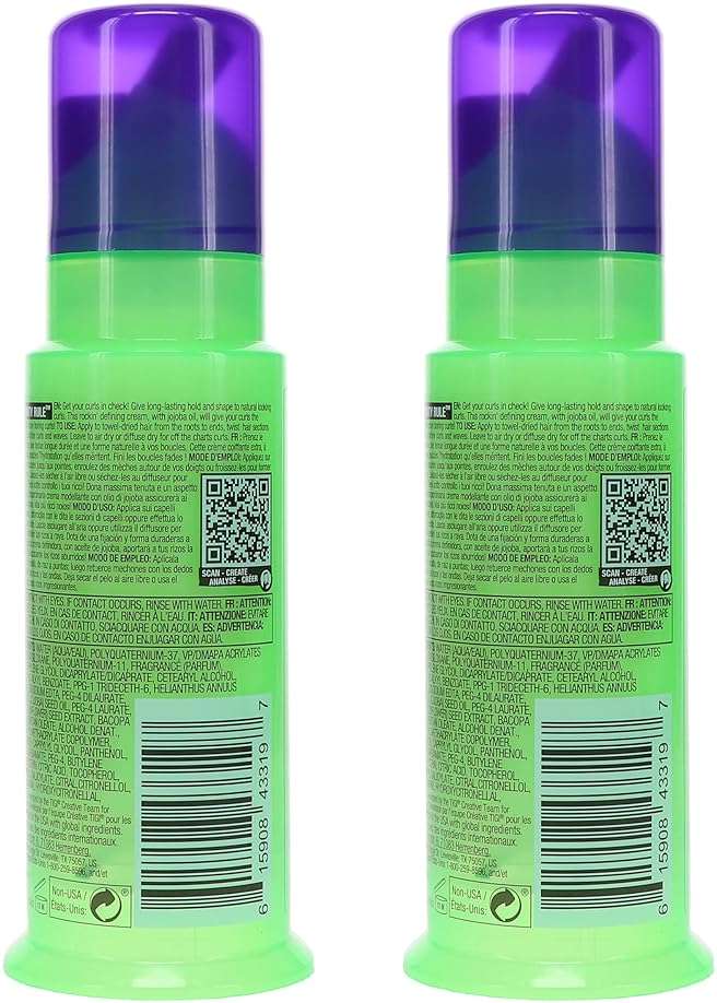 Bed Head by TIGI Curls Rock Amplifier Curly Hair Cream for Defined Curls 3.8 oz (Pack of 2) | for Defined Curls - Image 5
