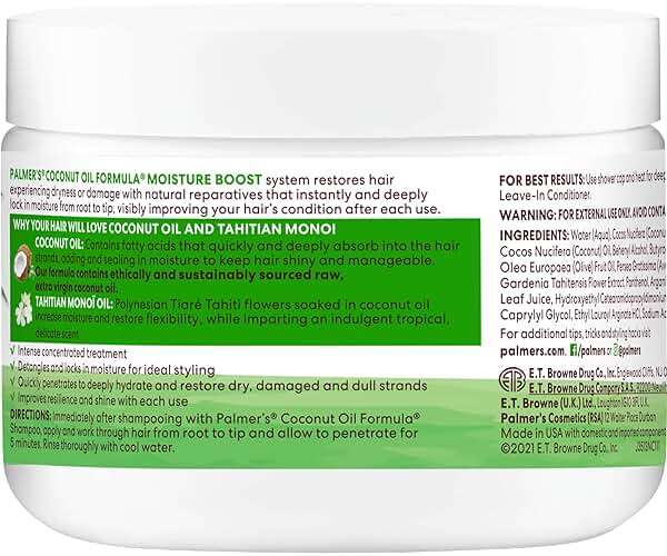 Palmer's Coconut Oil Formula Moisture Boost Deep Hair Conditioner, 12 Fl Oz | Palmer's - Image 2