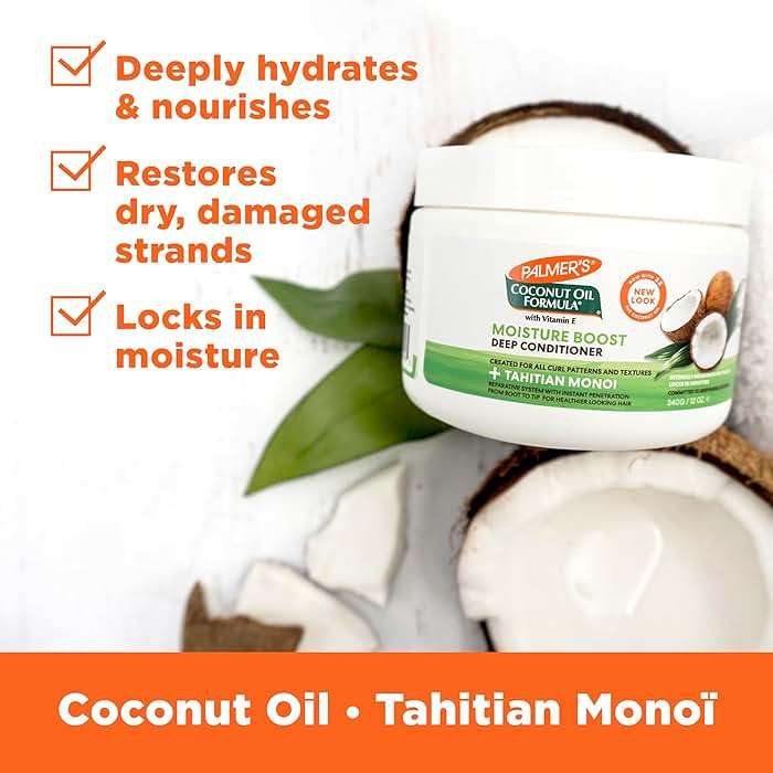 Palmer's Coconut Oil Formula Moisture Boost Deep Hair Conditioner, 12 Fl Oz | Palmer's - Image 7