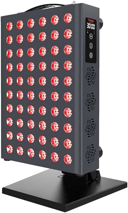 Hooga Red Light Therapy Panel Device – 660nm Red & 850nm Near Infrared Light Therapy, LED Light Therapy Lamp for Face & Body, Dual Chip LEDs, Timer, Adjustable Stand – PRO300 - Image 1
