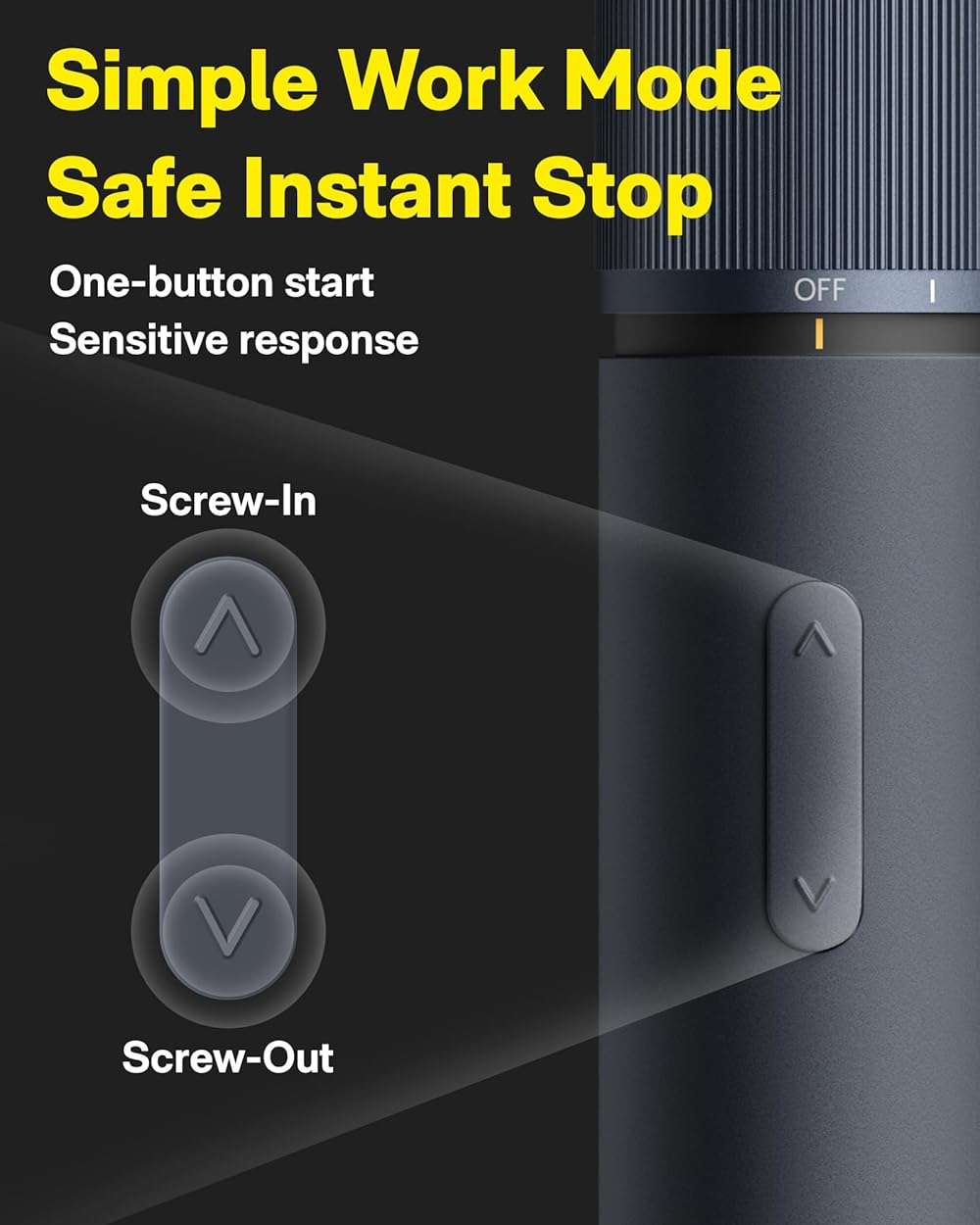 HOTO Electric Screwdriver Rechargeable, 3.6V Cordless Screwdriver Set USB-C, 1/4'' Hex Bits, 3 Torque Settings, 1500mAh Battery, LED Light & 12 S2 Metal Bits for Furniture/Electrical Repairs - Image 4