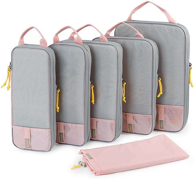 BAGSMART 6 Set /4 Set/2 Set Compression Packing Cubes for Travel, Lightweight Luggage Organizer Bags, Durable Space Saver Bags Travel Essentials - Image 1