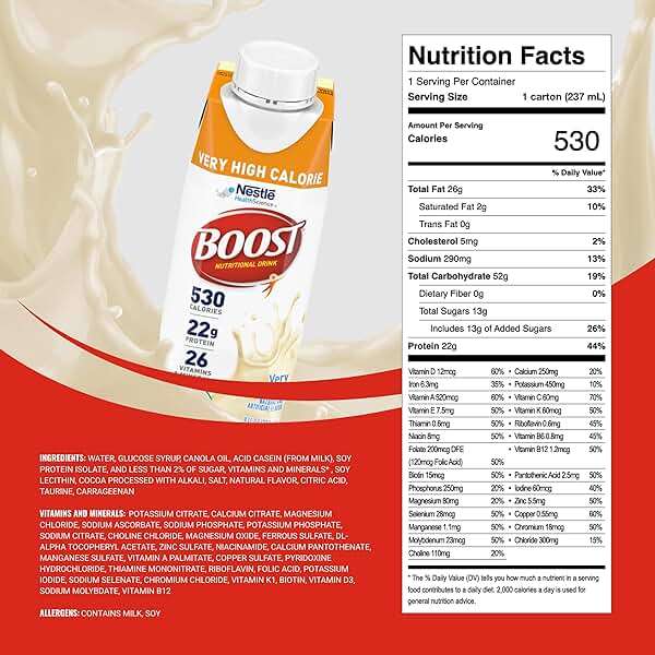 Boost Very High Calorie Very Vanilla Nutritional Drink – 22g Protein, 530 Nutrient Rich Calories, 8 Fl Oz (Pack of 24) - Image 2