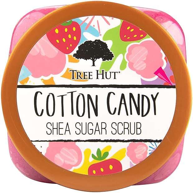 Tree Hut Cotton Candy Body Scrub, Exfoliating & Hydrating Sugar Scrub with Shea Butter & Essential Oils, Smooth Skin, Body Exfoliator For All Skin Types, Self Care Gifts for Women, Vegan, 18 Oz - Image 2