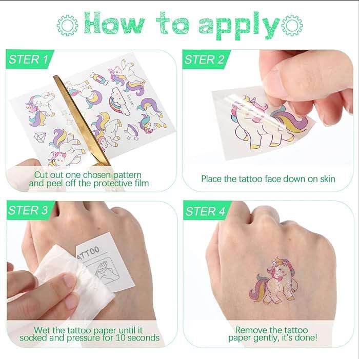 Sinmoe 30 Sheets 400 Pieces Glitter Temporary Tattoos for Kids Waterproof Butterfly Mermaid Unicorn Cartoon Stickers Glow Tattoo for Girls Birthday Party Favors Goodie Bags Fillers(Luminous Pattern) - Image 7