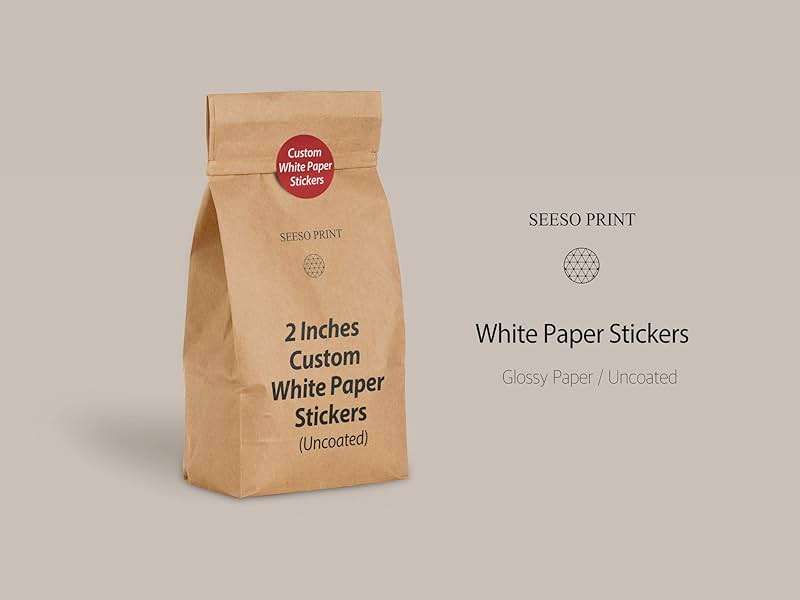 300 pcs Premium Custom Stickers Paper 2 inch Round Uncoated - Personalized Stickers for Businesses with Logo and Name. Birthday and Wedding Favors. Baby Pets Label Product Boxes - Image 3