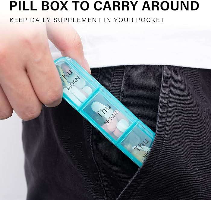 Daviky Pill Organizer 3 Times a Day, Daily Pill Box 7 Day, Weekly Cases Medicine Organizers to Hold Vitamins and Medication - Image 3