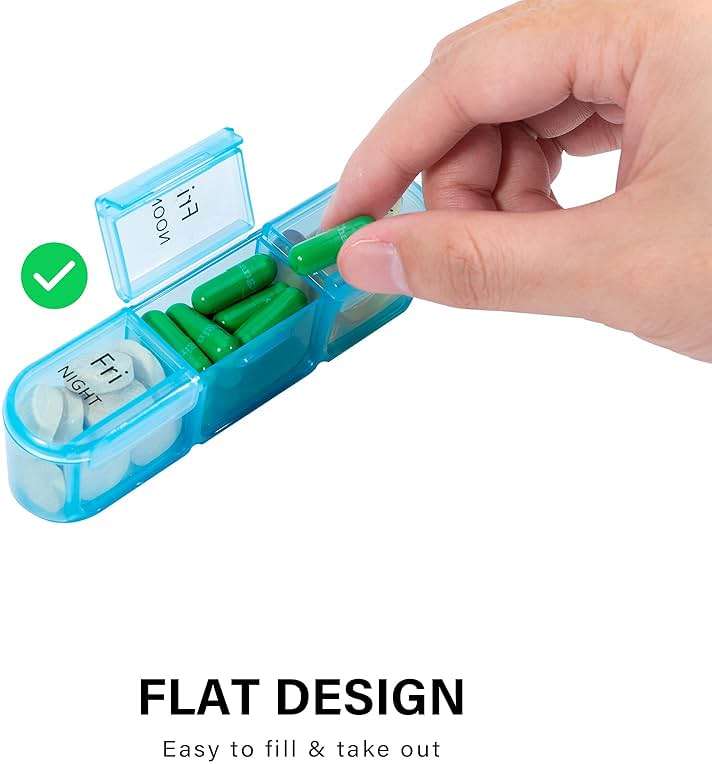 Daviky Pill Organizer 3 Times a Day, Daily Pill Box 7 Day, Weekly Cases Medicine Organizers to Hold Vitamins and Medication - Image 5