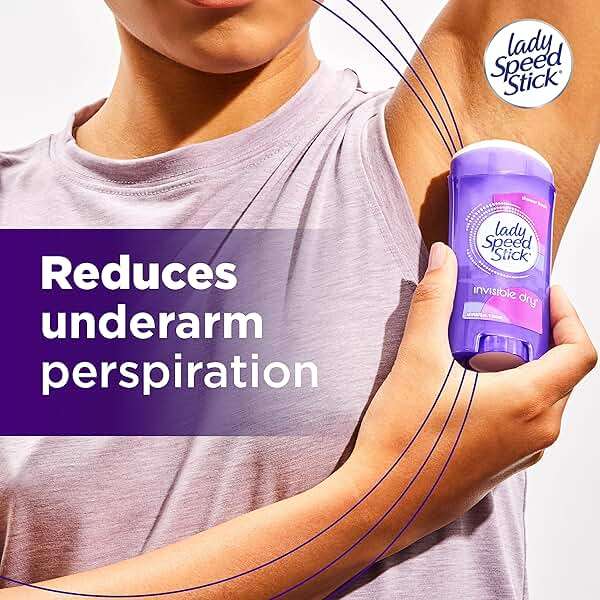 Lady Speed Stick Antiperspirant Deodorant for Women, 72 HR Sweat & Odor Protection, Invisible Dry, Shower Fresh Scent, 2.3 oz Stick (4 Pack) - Image 4