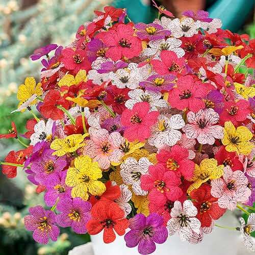 MACTING Artificial Flowers for Outdoors 6 Bundles Fake Flowers UV Resistant Faux Plastic Plants No Fade for Planters Window Box Patio Porch Garden Yard Indoor Outside Summer Decorations(Mix Color-1) - Image 6
