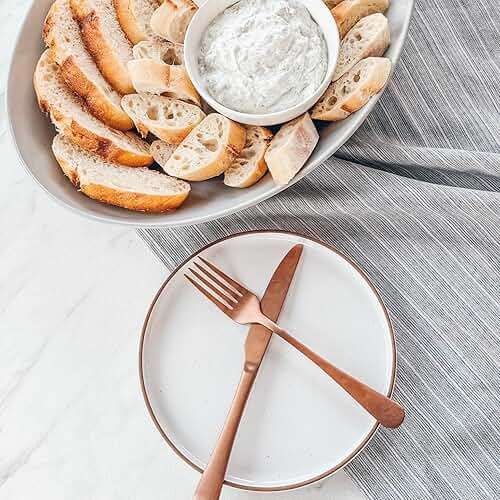 MORA Ceramic Flat Plates Set of 6-8 in - The Dessert, Salad, Appetizer, Small Lunch, etc Plate. Microwave, Oven, and Dishwasher Safe, Scratch Resistant. Kitchen Porcelain Dish - Vanilla White - Image 6