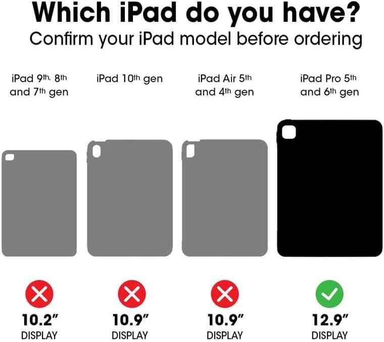 OtterBox Defender Series Case for iPad Pro 12.9-inch (6th, 5th, 4th & 3rd Gen) - BLACK, Rugged, Durable, Multi-Layer Protection (Single Unit Ships in Polybag, Ideal for Business Customers) - Image 2