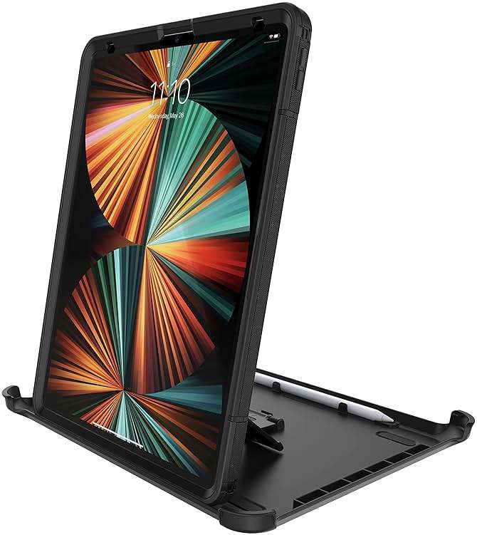 OtterBox Defender Series Case for iPad Pro 12.9-inch (6th, 5th, 4th & 3rd Gen) - BLACK, Rugged, Durable, Multi-Layer Protection (Single Unit Ships in Polybag, Ideal for Business Customers) - Image 6
