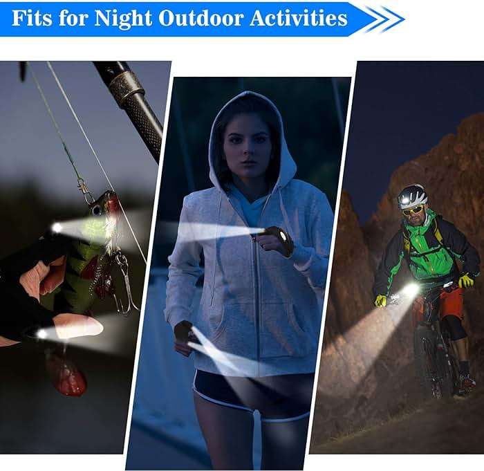 LED Flashlight Gloves, Fathers Day Dad Gifts from Daughter Son Wife, Gift for Men Boyfriend Husband Him Birthday Christmas, Cool Gadget Finger Lights Waterproof for Camping Fishing Repairing (Black) - Image 5
