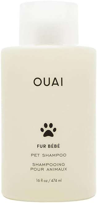 OUAI Fur Bébé Pet Shampoo - Cat & Dog Shampoo for Gentle Cleansing, Hydration & Shine - Vegan & Cruelty-Free Pet Supplies with Aloe Vera & Panthenol - Mercer Street Scent (16 Fl oz) - Image 1