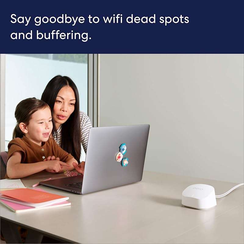Amazon eero 6+ mesh wifi system - Supports internet plans up to a Gigabit, Coverage up to 4,500 sq. ft., Connect 75+ devices, 3-pack - Image 2