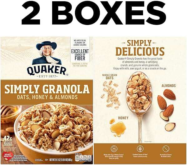 Quaker Simply Granola Honey & Almond, (Pack of 2) - Image 3