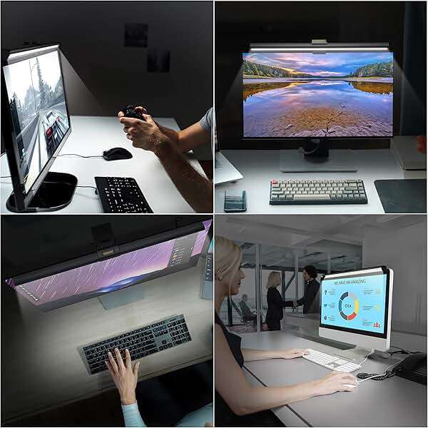 SOONCOR Computer Monitor Light Screen Light Bar e-Reading LED Task Lamp, 3 Color Modes, USB Powered,No Screen Glare, Dimmable Desktop Monitor Lamp for Desk/Office/Home - Image 3