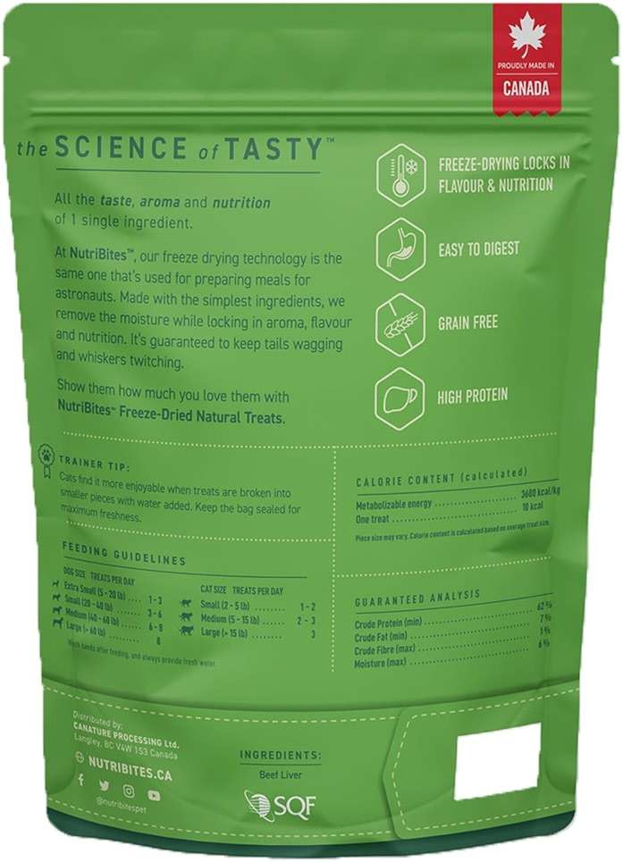 Nutri Bites Freeze Dried Beef Liver Dog & Cat Treats, Single Ingredient High Protein Pet Treats, 17.6 oz - Image 6