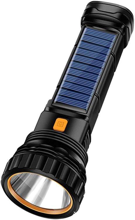 E-SHIDAI Solar Rechargeable Flashlight, Multi Function 1000 Lumens LED Flashlight with Emergency Strobe Light, Handheld LED Flashlights for Home Emergencies Camping - Image 1