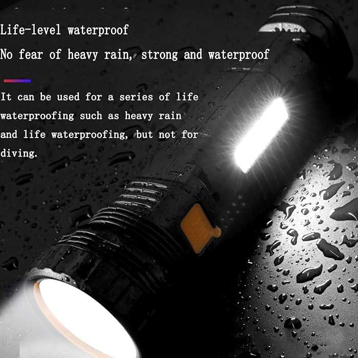 E-SHIDAI Solar Rechargeable Flashlight, Multi Function 1000 Lumens LED Flashlight with Emergency Strobe Light, Handheld LED Flashlights for Home Emergencies Camping - Image 3