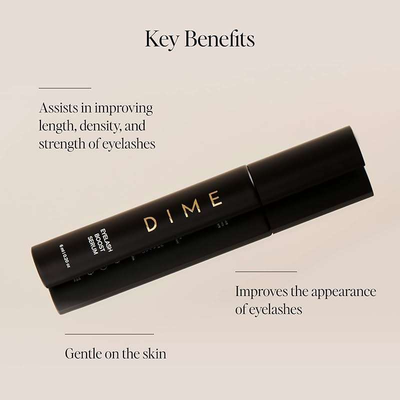 DIME Beauty Eyelash Boost Serum - Lash Growth Serum with Peptides & Amino Acids for Longer, Thicker, Healthier Lashes, Prostaglandin-Free, 0.20 oz / 6 ml - Image 2