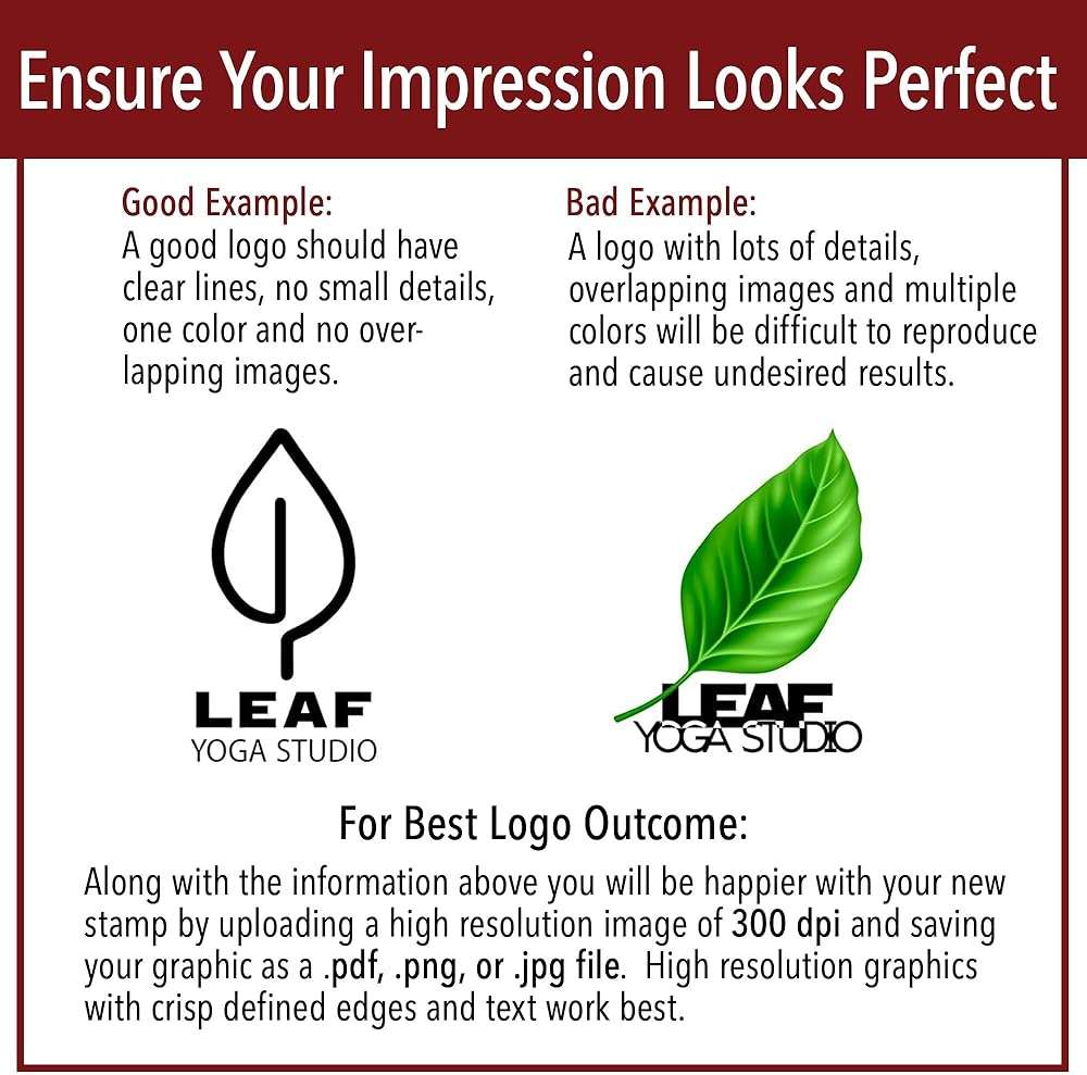 Personalized Rubber Hand Stamp, Wood Handle with Custom Logo | Multiple Size Options Available | Upload Your Own Logo (3"x4") - Image 7