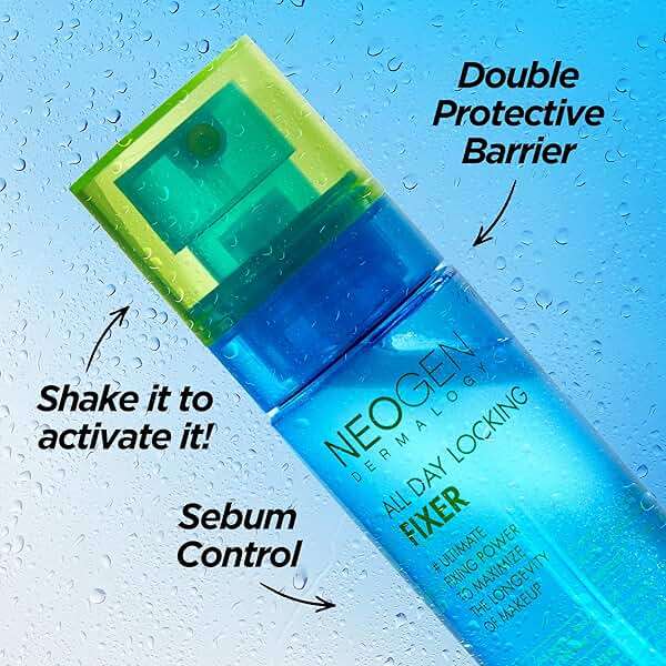 NEOGEN All-Day Makeup Setting Spray, Hydrating & Weightless Sebum Control, Long-Lasting Non-Greasy Finishing Fixer, 2.7 fl oz (80 ml) - Image 4