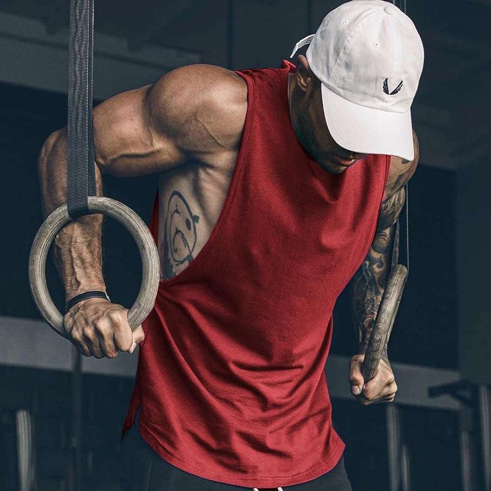 COOFANDY Men Workout Tank Top 2 Pack Gym Bodybuilding Sleeveless Muscle T Shirts - Image 2