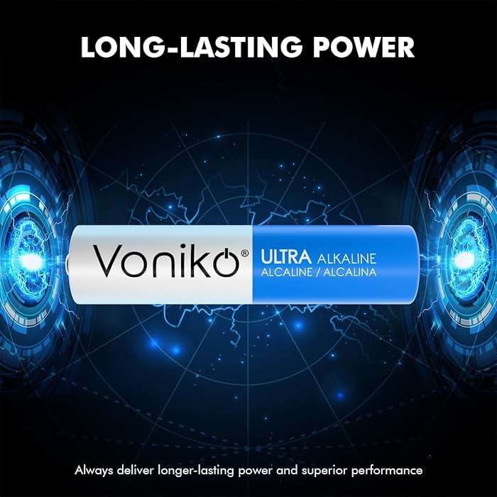 Voniko Ultra AAA Batteries 100 Pack - Alkaline Triple A Battery, Ultra Long-Lasting for All Your Devices, 10-Year Shelf Life, Leak-Proof & Mercury-Free - Image 8