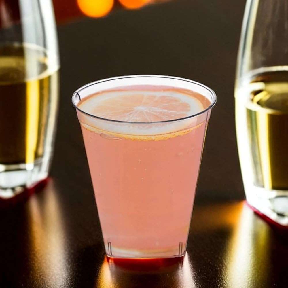 Clear Square Bottom Plastic Shot Cups (2 oz.) - Pack of 20 - Elegant & Transparent - Perfect for Parties, Gatherings & Everyday Use - Image 4
