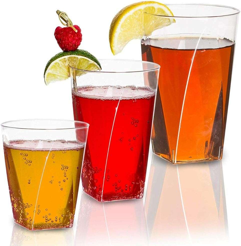 Clear Square Bottom Plastic Shot Cups (2 oz.) - Pack of 20 - Elegant & Transparent - Perfect for Parties, Gatherings & Everyday Use - Image 6