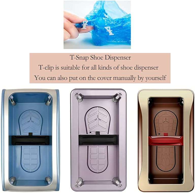 LCPCX Disposable shoe covers with T-buckle shoe covers, 100 packs (50 pairs), applicable shoe cover machine, can be used in laboratories, homes, stores and other public places - Image 3