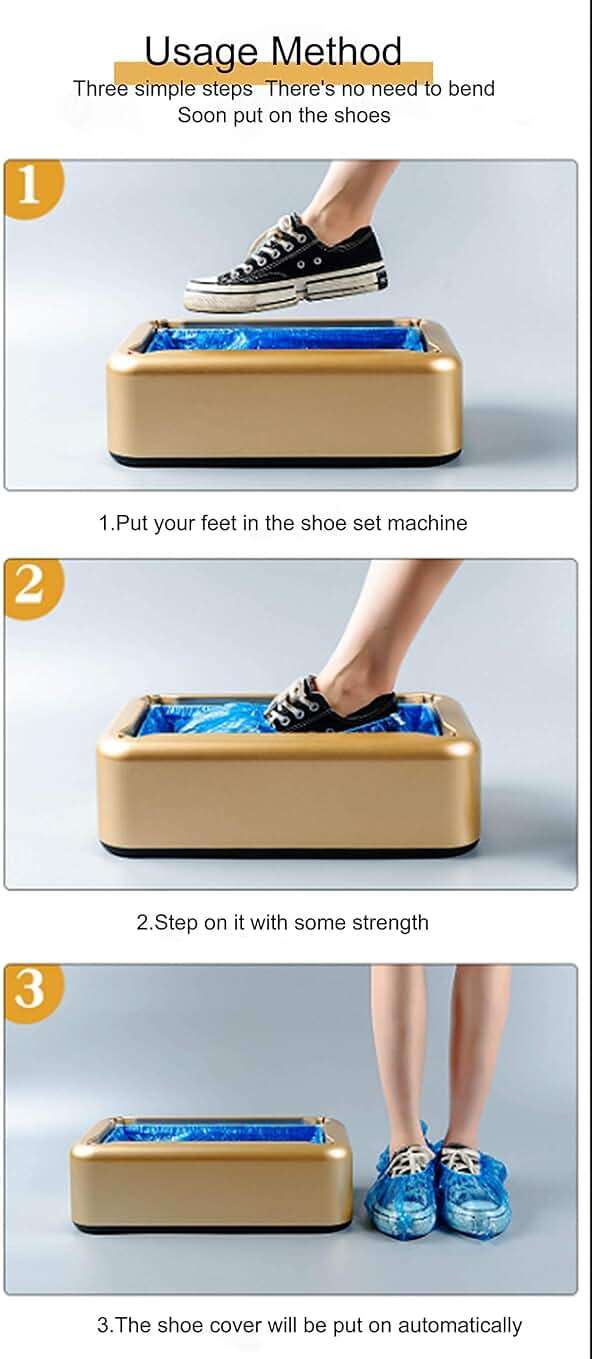 LCPCX Disposable shoe covers with T-buckle shoe covers, 100 packs (50 pairs), applicable shoe cover machine, can be used in laboratories, homes, stores and other public places - Image 4