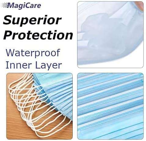 MAGICARE USA Blue Face Mask, Disposable - Face Masks Medical Grade (ASTM Level 1), 3 Ply - Comfortable, Soft, Breathable, for Adults (50/Box) - Image 8