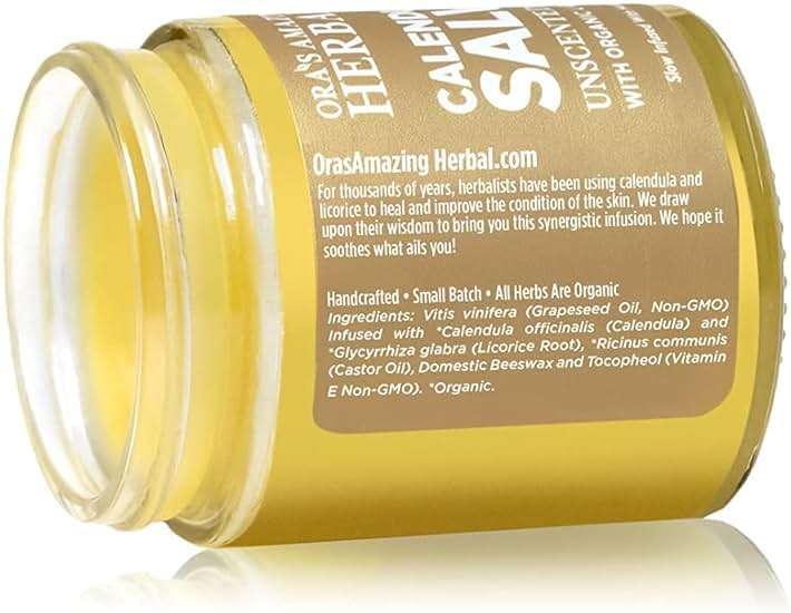 Calendula Salve, Calendula Cream, Drawing Salve, Calendula Ointment, Ora's Amazing Herbal, Coconut Free Salve made with Organic Calendula and Licorice Root, 1 oz - Image 4