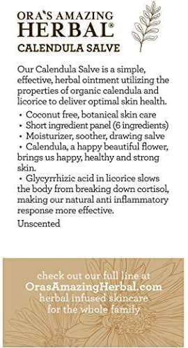 Calendula Salve, Calendula Cream, Drawing Salve, Calendula Ointment, Ora's Amazing Herbal, Coconut Free Salve made with Organic Calendula and Licorice Root, 1 oz - Image 7