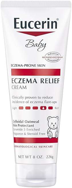 Eucerin Baby Eczema Relief Cream and Body Wash (13.5 Fl Oz) + Baby Eczema Cream (8 Oz), Fragrance Free Skin Care Set with Colloidal Oatmeal (Skin Protectant) - Image 8