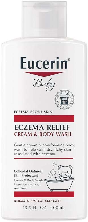 Eucerin Baby Eczema Relief Cream and Body Wash (13.5 Fl Oz) + Baby Eczema Cream (8 Oz), Fragrance Free Skin Care Set with Colloidal Oatmeal (Skin Protectant) - Image 10